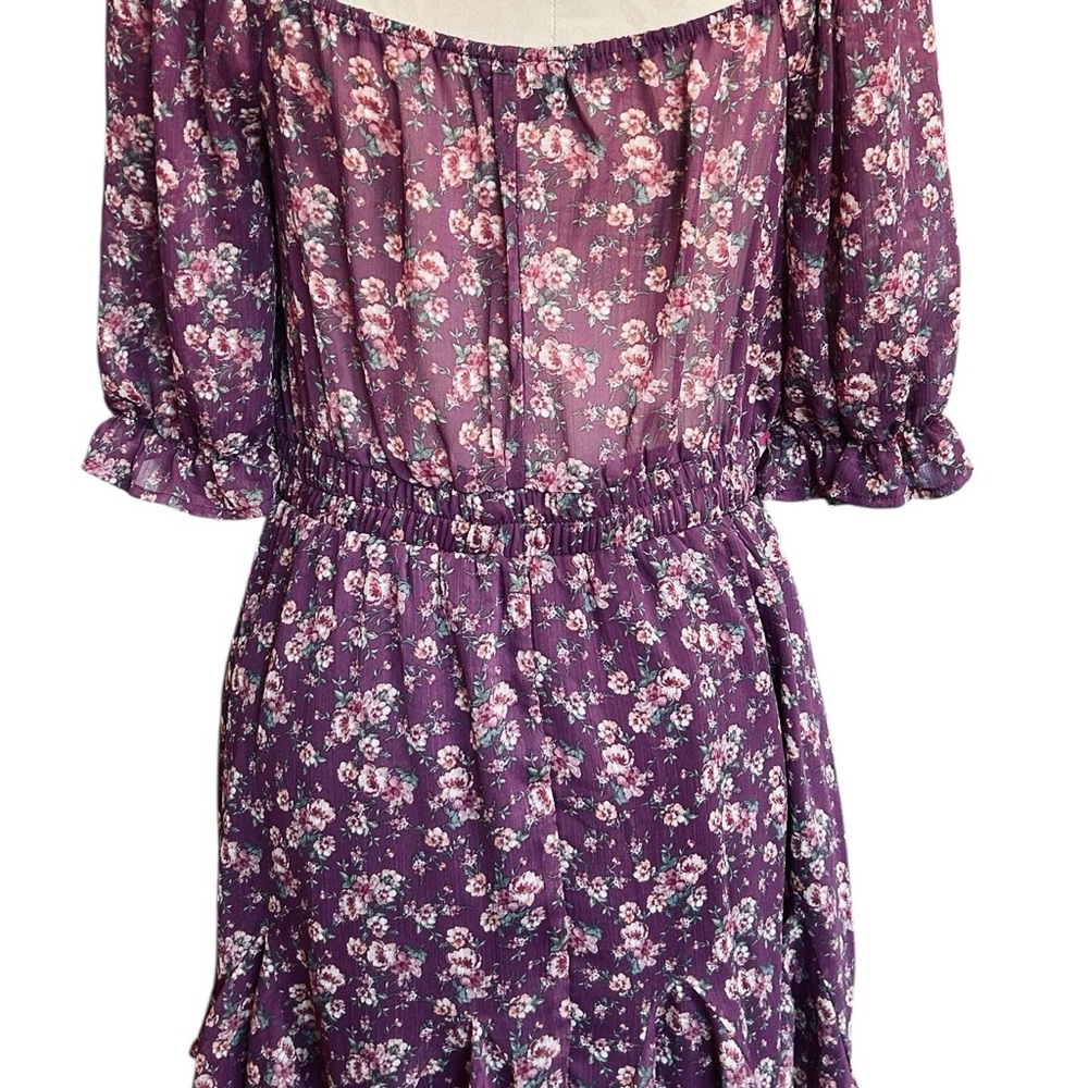 Trixxi Purple Floral Midi Dress - Picture 2 of 16